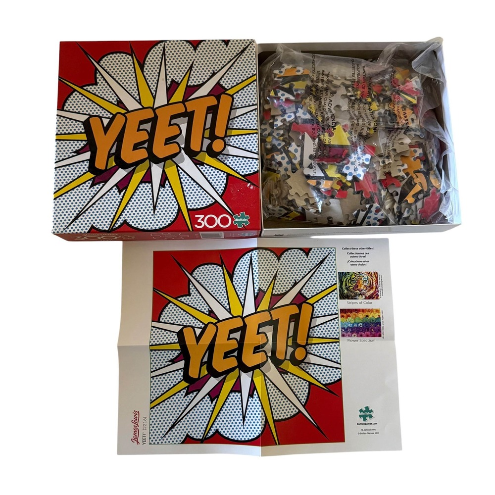 Buffalo Games James Lewis Yeet! 300 Piece Jigsaw Puzzle Pop Art Comic COMPLETE